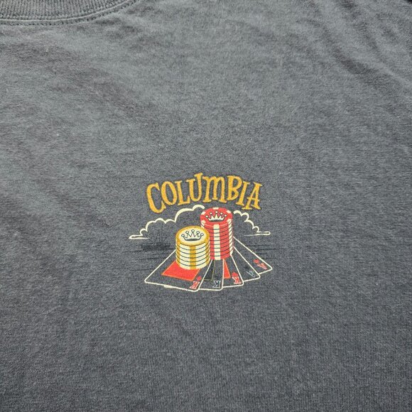 Columbia Tshirt Mens‎ 2XL Blue Short Sleeve The Full Boat Poker Fish Cards Tee - Picture 4 of 8